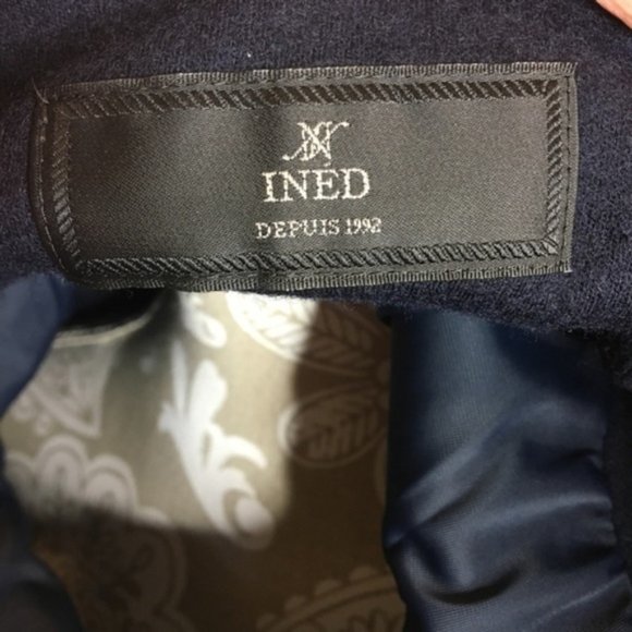 Vintage Wool Dress Navy SMALL Jumper INED Depusi Japanese - Picture 7 of 8